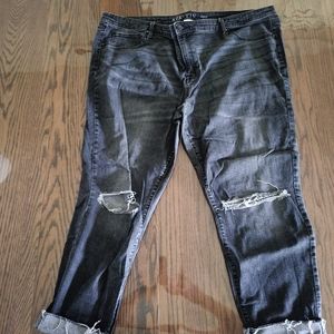 Plus Charcoal Crop Jean